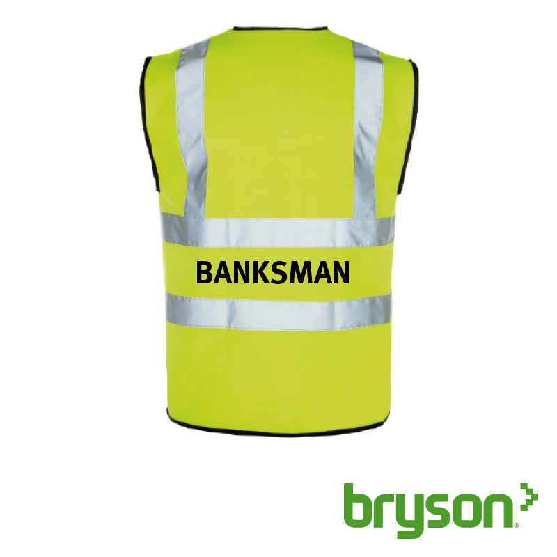 Yellow Hi-Vis Waistcoat + Banksman Logo