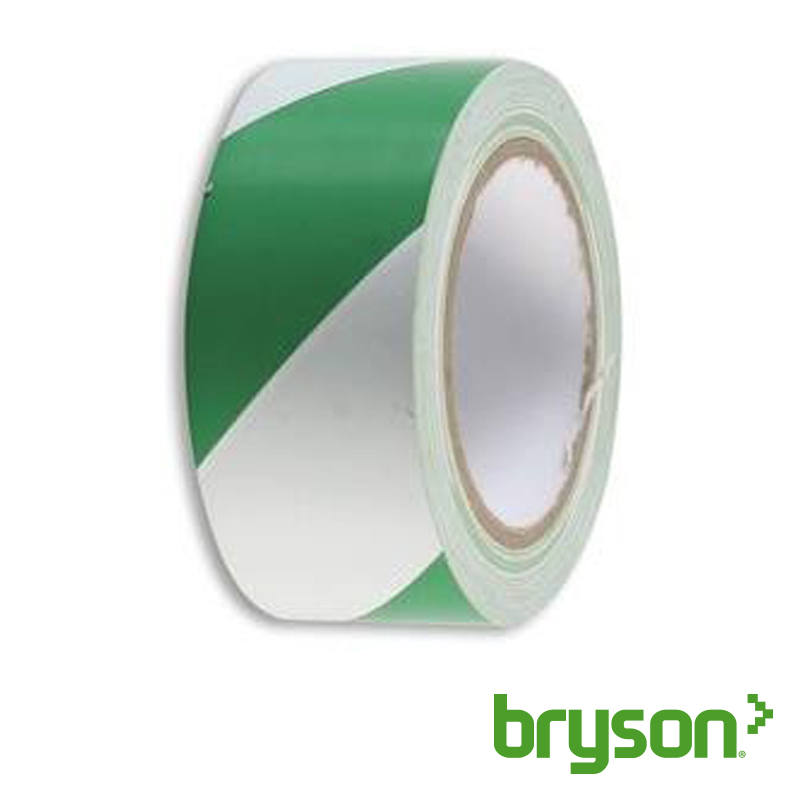 Barrier Tape Non-Adhesive - Green/White - 70mm x 500m