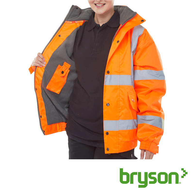 Orange Hi-Vis Bomber Jacket