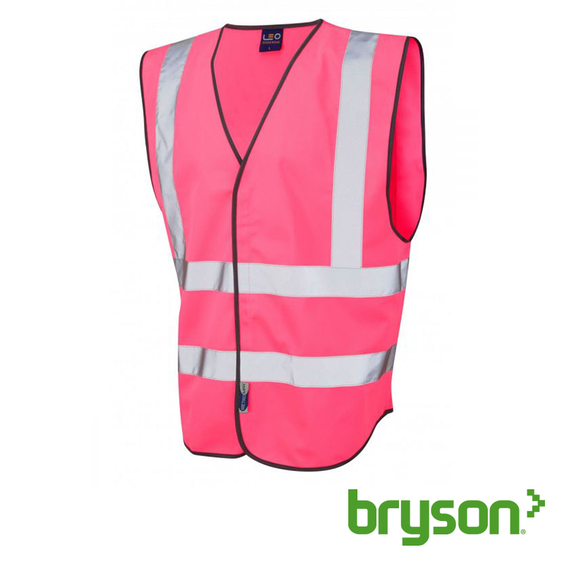 Leo Workwear Pilton Hi Vis Waistcoat - Pink