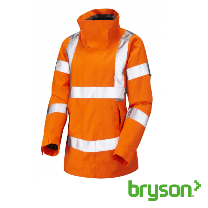 Leo Workwear Rosemoor Womens Hi Vis Breathable Jacket - Orange