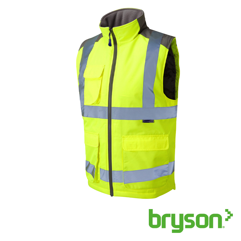 Leo Workwear Torrington Hi Vis Bodywarmer - Yellow