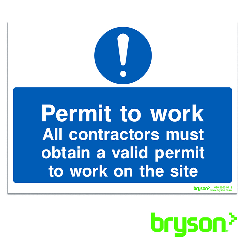 Permit To Work Required Sign