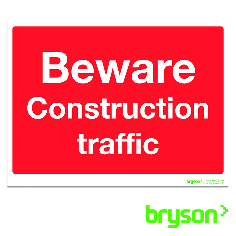 Beware Construction Traffic Sign