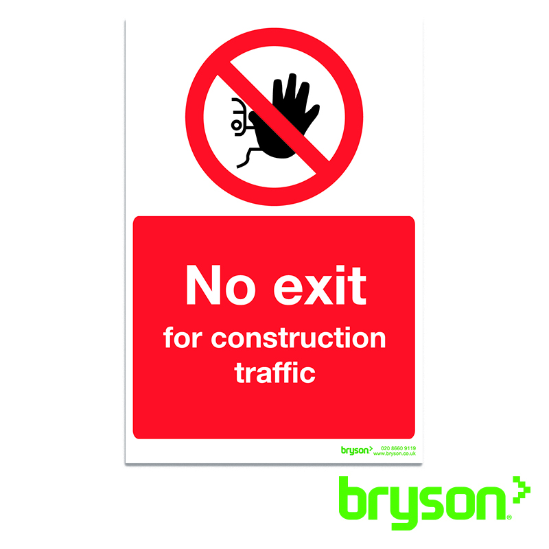 No Exit For Construction Traffic Sign