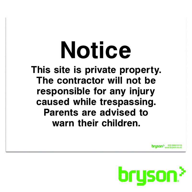 Notice This Site Is Private Property Sign