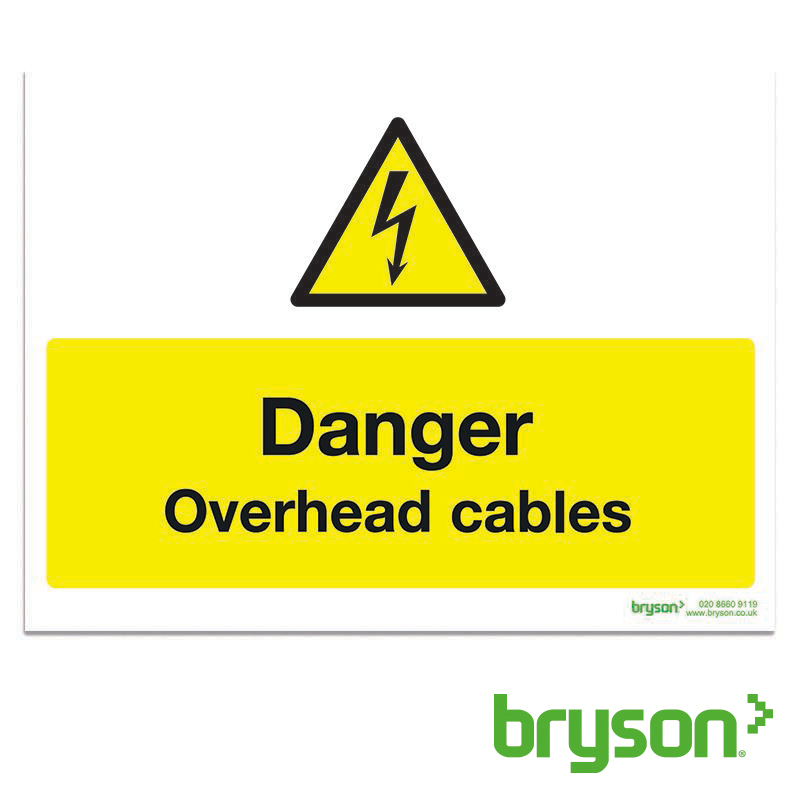 Danger Overhead Cables Sign