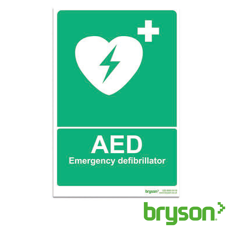 AED Emergency Defibrillator Sign