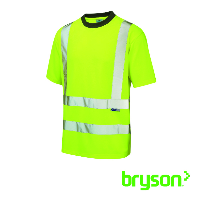 Leo Workwear Braunton EcoViz T-Shirt - Yellow