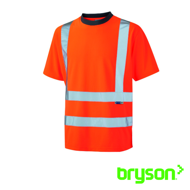 Leo Workwear Braunton EcoViz T-Shirt - Orange