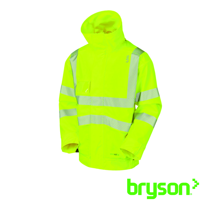 Leo Workwear Dartmoor EcoViz Breathable Bomber Jacket - Yellow