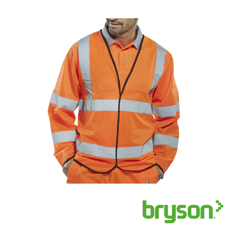 Leo Workwear Shirwell Hi Vis Sleeved Waistcoat - Orange