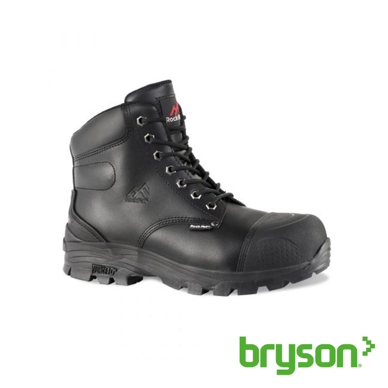 Rockfall Ebonite S3 HI CI HRO SRC Safety Boots - Black