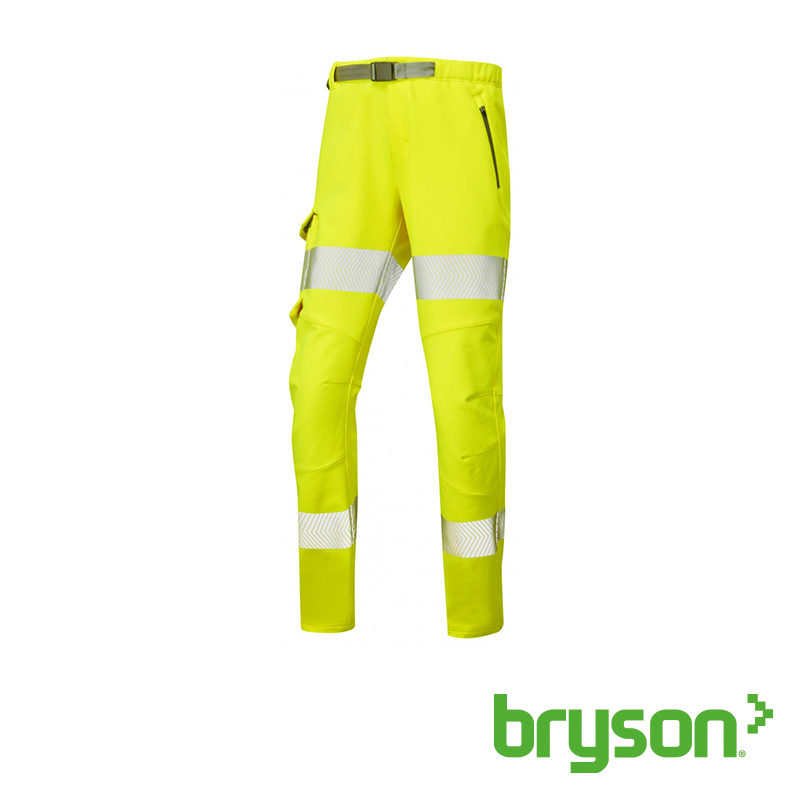 Leo Workwear Starcross Womens Hi Vis Stretch Work Trousers - Yellow