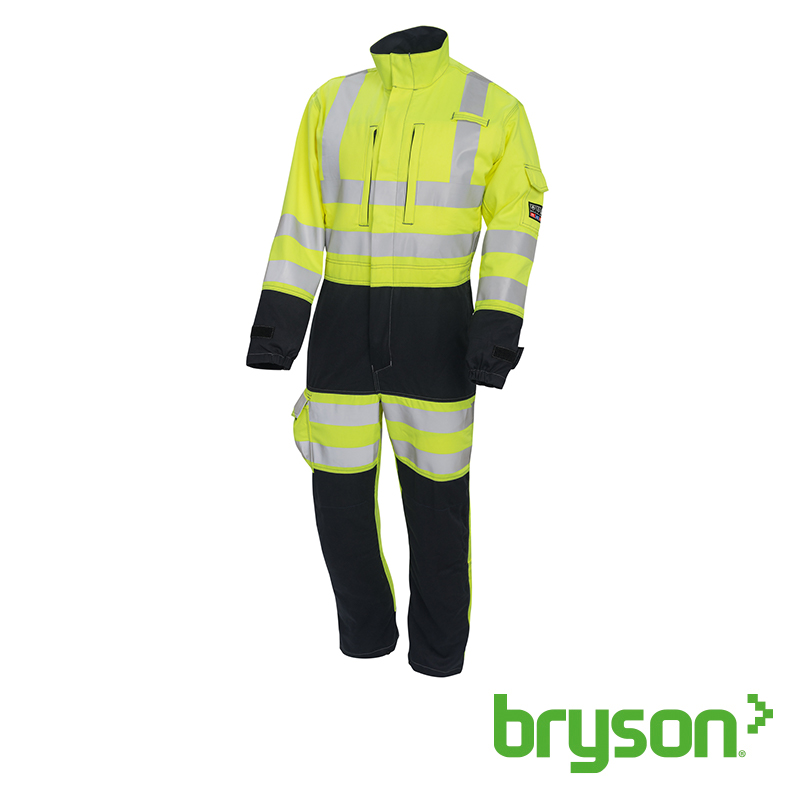 Progarm 6458 FR/AS/Arc Hi Vis Linesman Coverall - Yellow/Navy