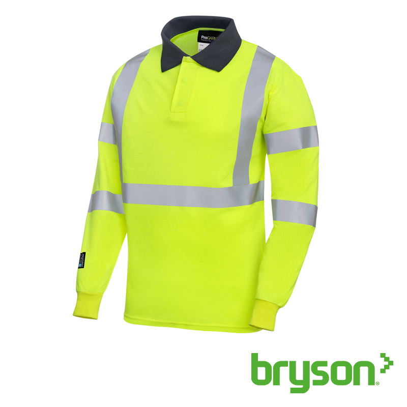 Progarm 5286 FR/AS/Arc Hi Vis Long Sleeved Polo Shirt - Yellow