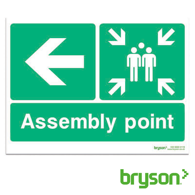 Assembly Point Left Sign