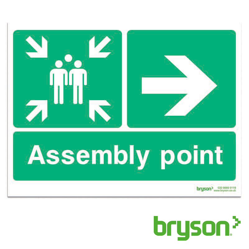 Assembly Point Right Sign