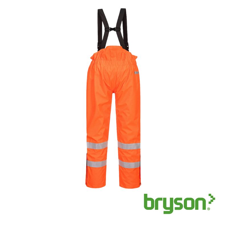 Bizflame Rain Lined Hi-Vis Antistatic Flame Retardant Trouser