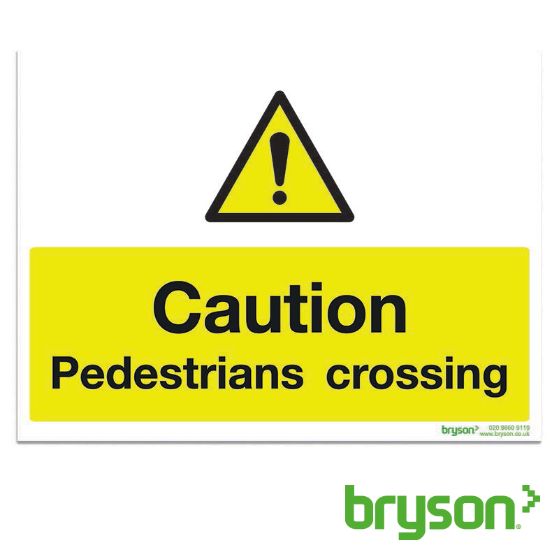 Caution Pedestrians Crossing Sign