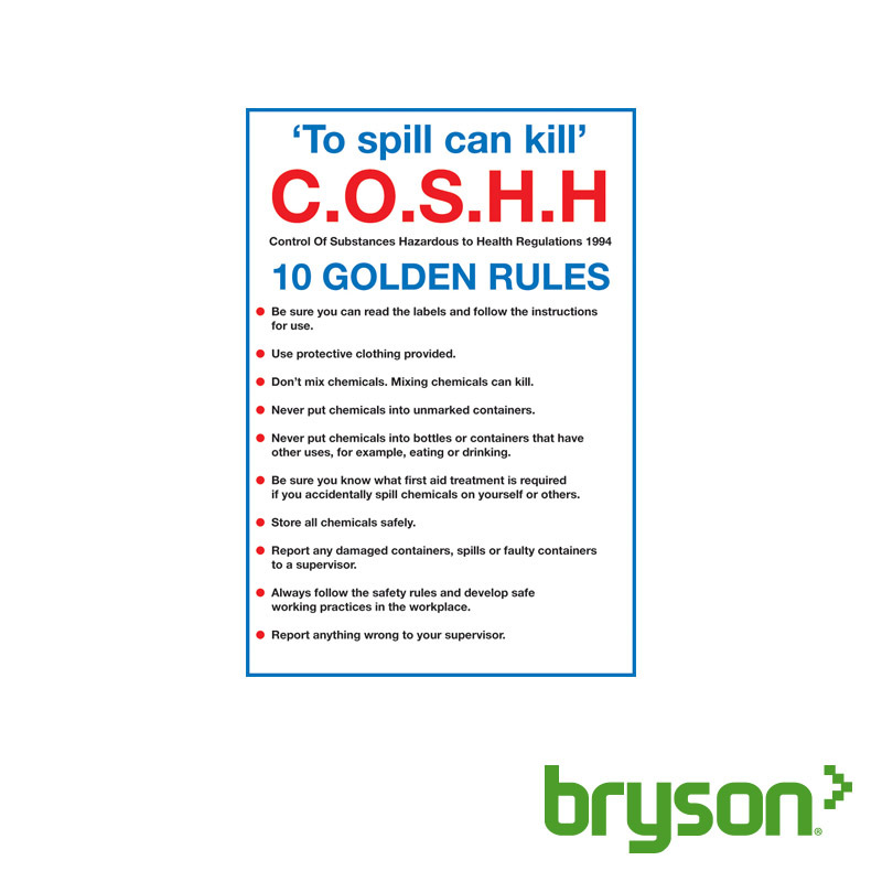 COSHH 10 Golden Rules