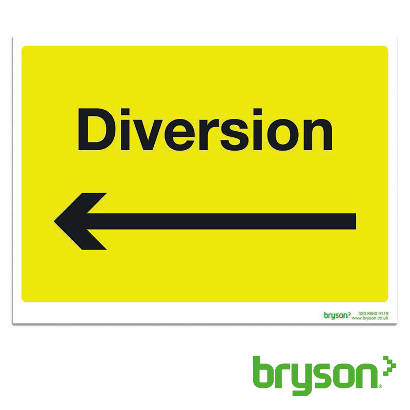 Diversion Left Sign