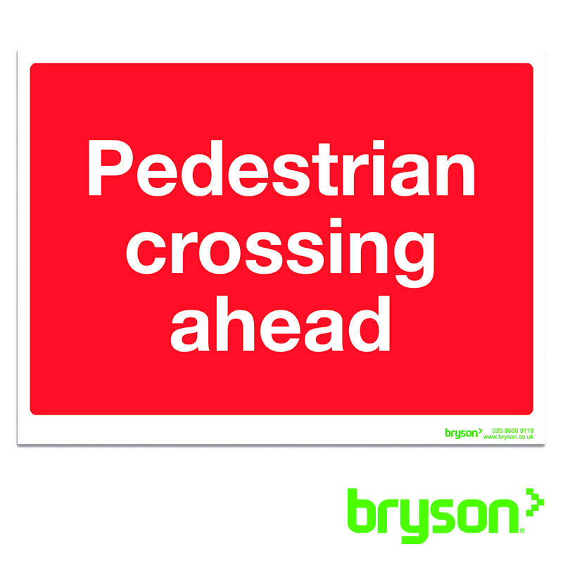 Pedestrian Crossing Ahead Sign