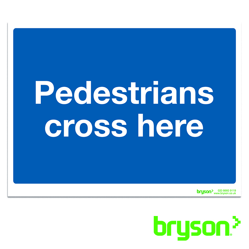 Pedestrians Cross Here Sign