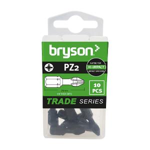 Bryson Trade Series Pozi Screwdriver Bits