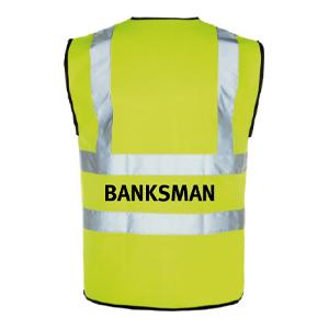 Yellow Hi-Vis Waistcoat + Banksman Logo