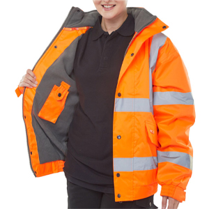 Orange Hi-Vis Bomber Jacket