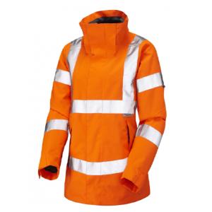 Leo Workwear Rosemoor Womens Hi Vis Breathable Jacket - Orange