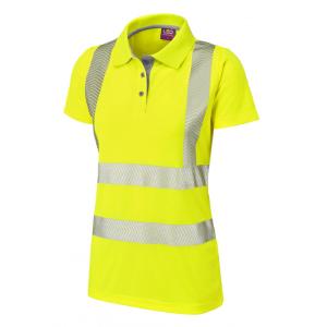 Leo Workwear Pippacott Womens EcoViz Polo Shirt - Yellow