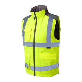 Leo Workwear Torrington Hi Vis Bodywarmer - Yellow