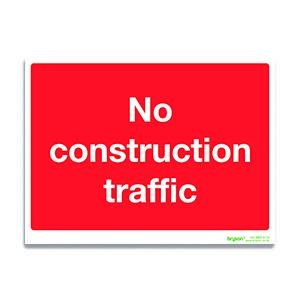 No Construction Traffic Sign