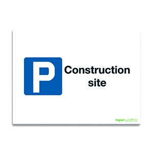 Construction Site Parking Sign