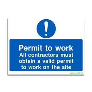 Permit To Work Required Sign