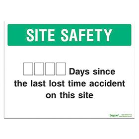 Days Since The Last Lost Time Accident Sign