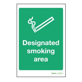 Designated Smoking Area Sign