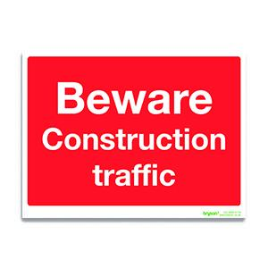 Beware Construction Traffic Sign