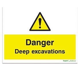 Danger Deep Excavation Sign