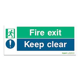 Fire Exit Keep Clear Sign