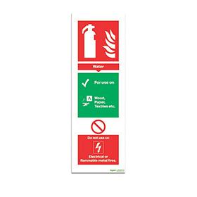 Fire Extinguisher Water Sign