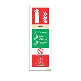 Fire Extinguisher Foam Sign