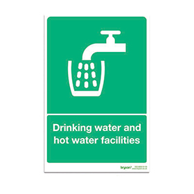 Drinking Water And Hot Water Facilities Sign