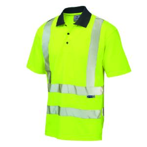 Leo Workwear Rockham EcoViz Polo Shirt - Yellow