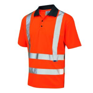 Leo Workwear Rockham EcoViz Polo Shirt - Orange