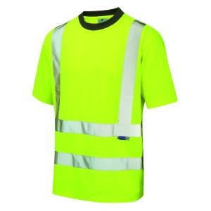 Leo Workwear Braunton EcoViz T-Shirt - Yellow