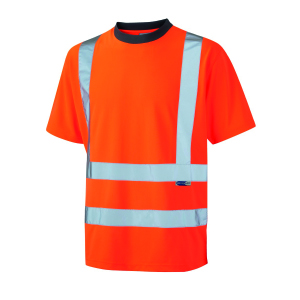 Leo Workwear Braunton EcoViz T-Shirt - Orange