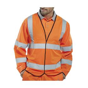 Leo Workwear Shirwell Hi Vis Sleeved Waistcoat - Orange